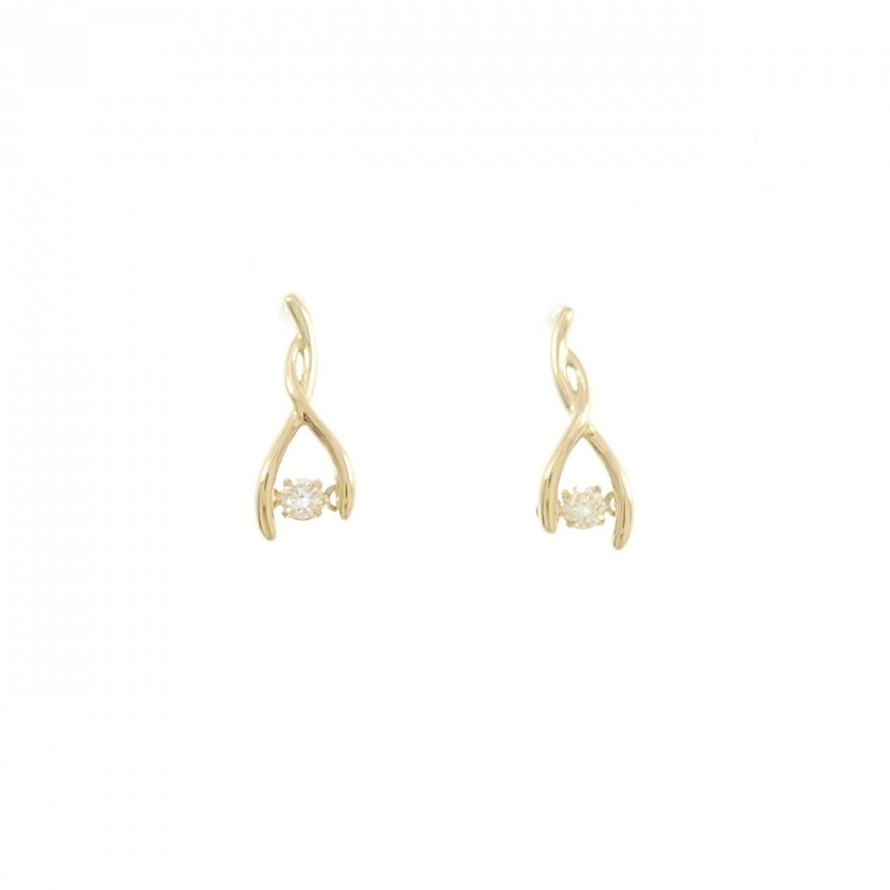 K18YG ダイヤモンド ピアス 0.10CT