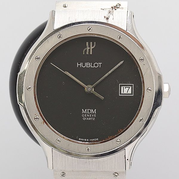 Hublot MDM Classic S152 101 QZ Date Black Dial Mens Watch 1854600 8DIT MYT ABC28641