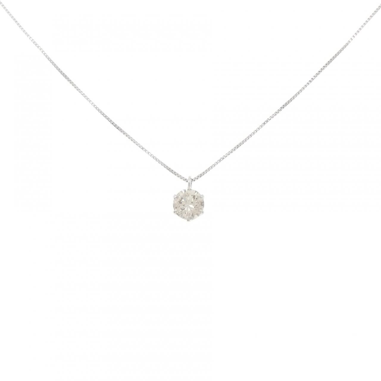 PT900/PT850 ソリティア ダイヤモンド ネックレス 0.30CT