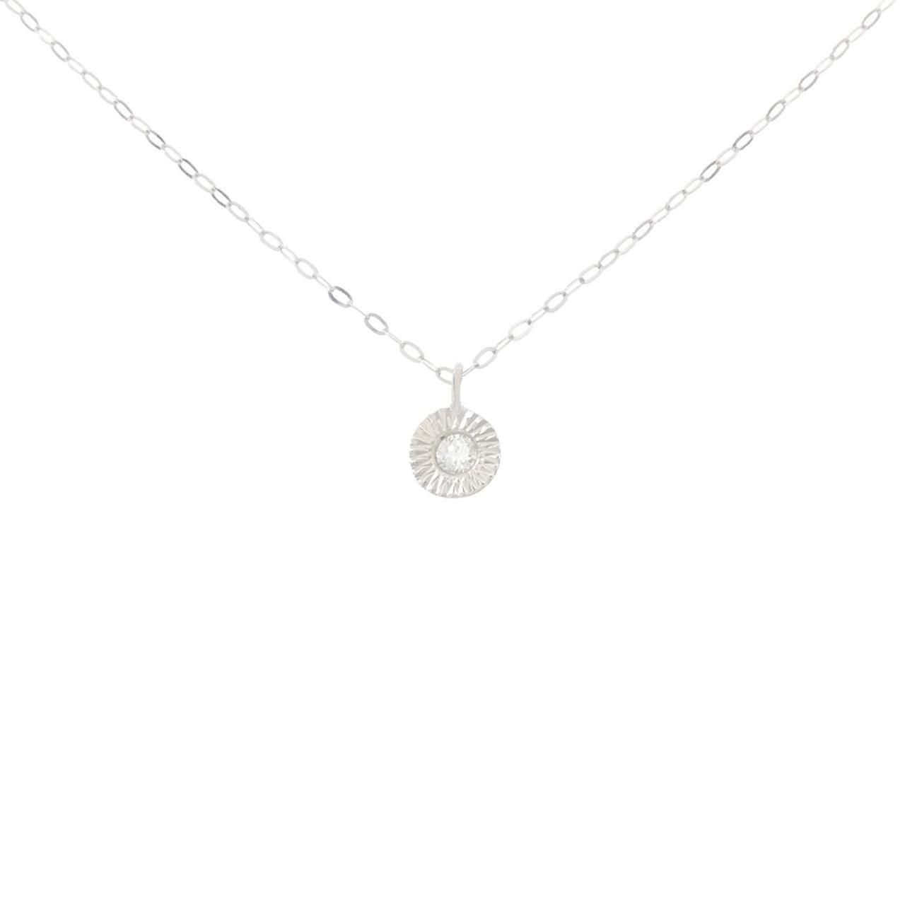 K18WG ダイヤモンド ネックレス 0.05CT