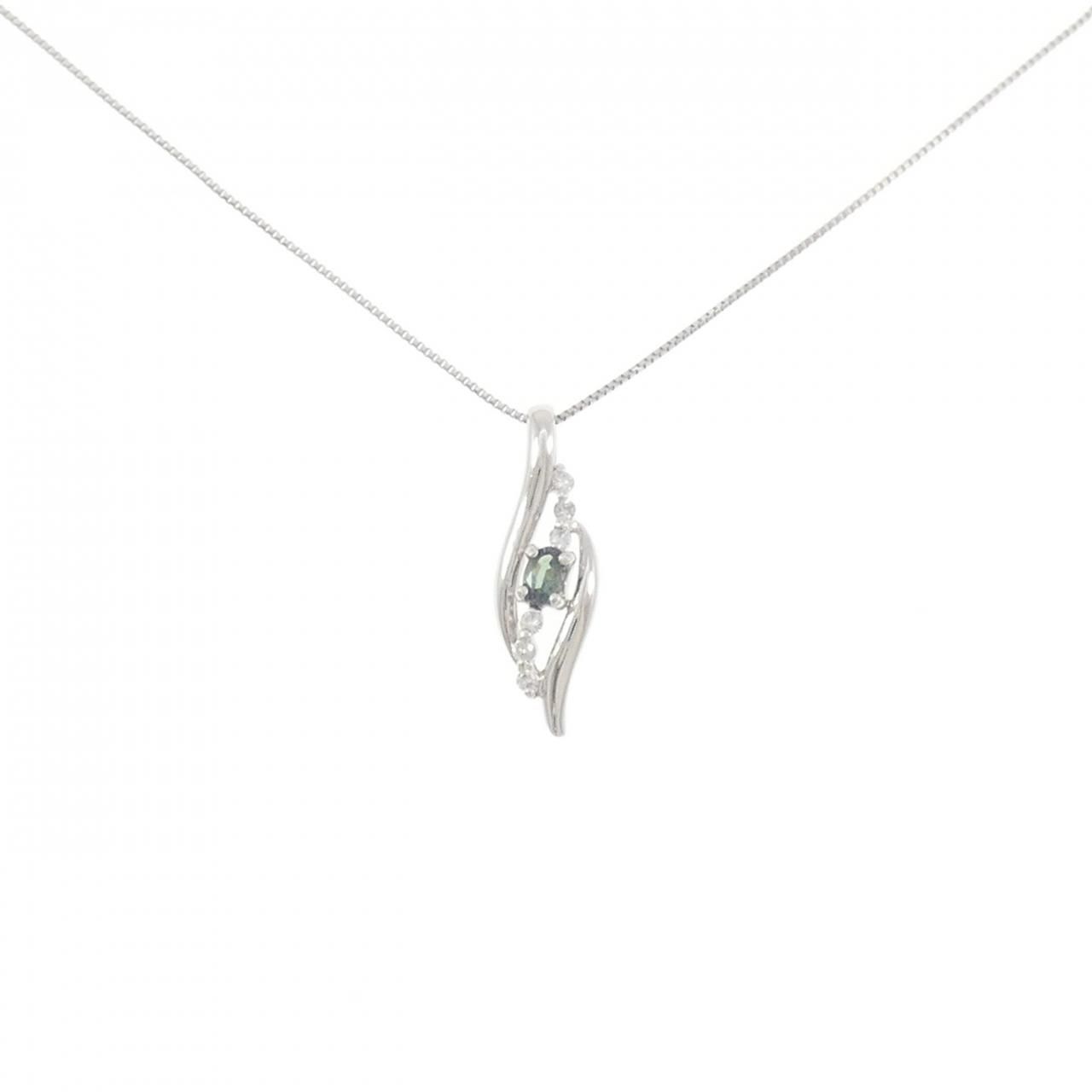 PT900/PT850 アレキサンドライト ネックレス 0.11CT