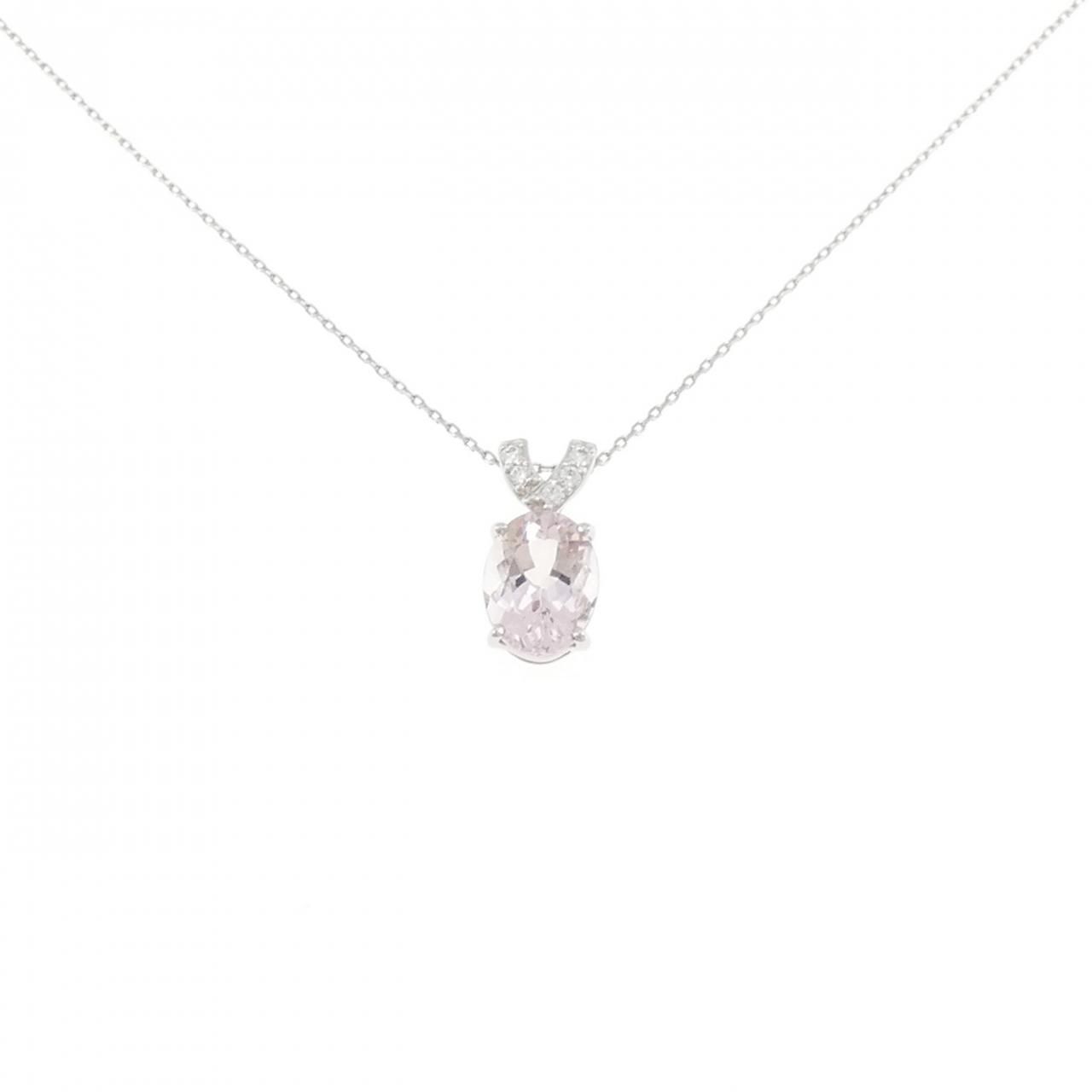 PT950/PT850 モルガナイト ネックレス 1.50CT