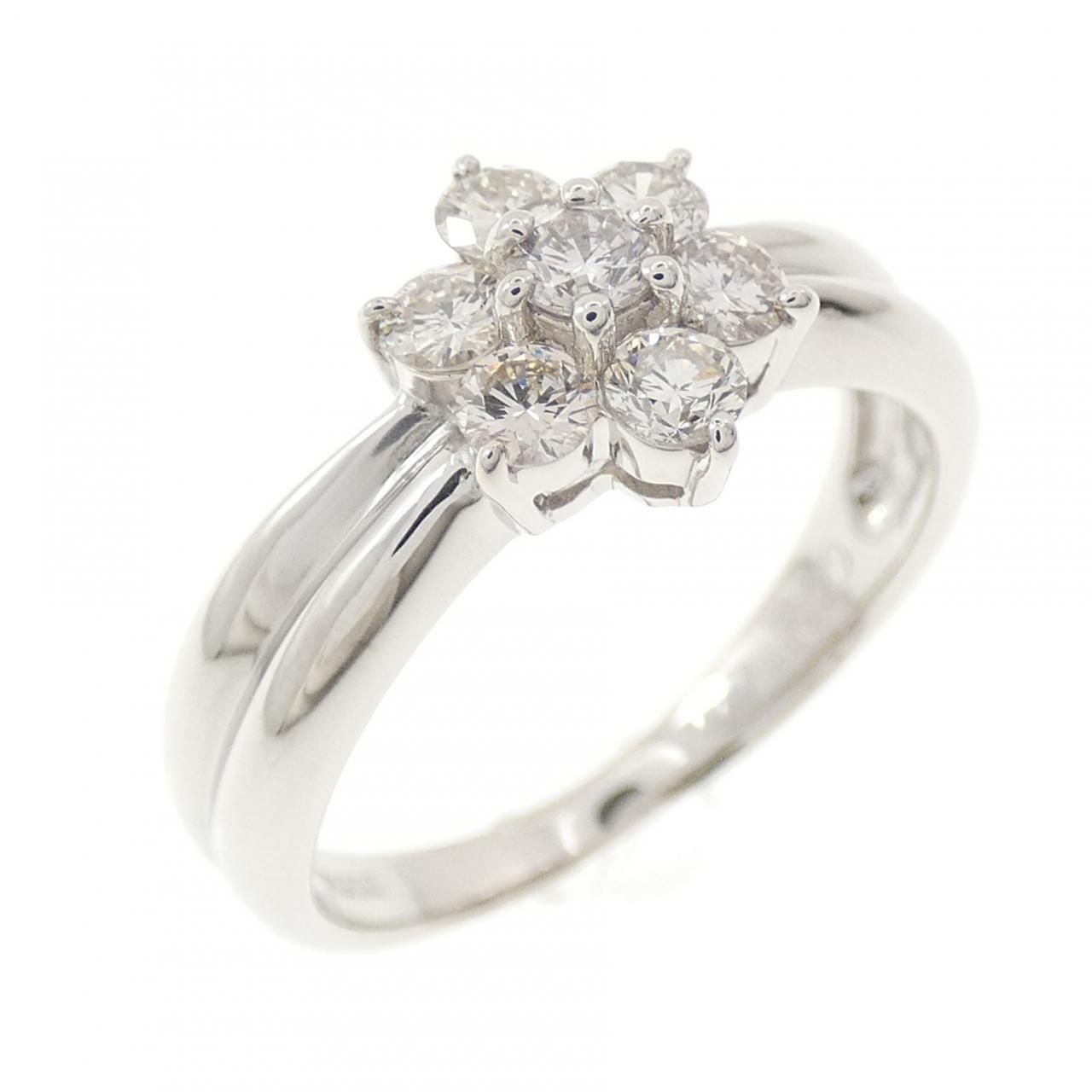 PT900 フラワー ダイヤモンド リング 0.50CT