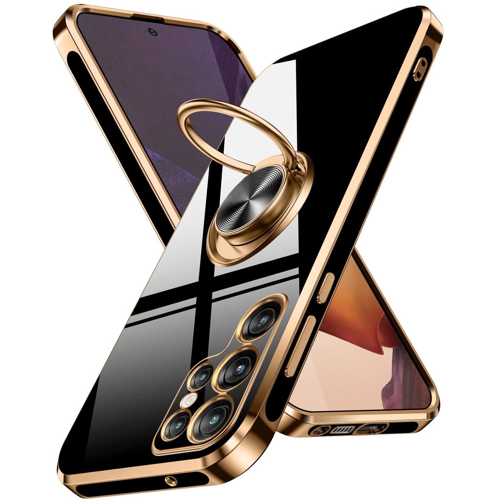 PNEWQNE Galaxy S22 Ultra 用のケース リング SC-52C SCG14 耐衝撃 TPU