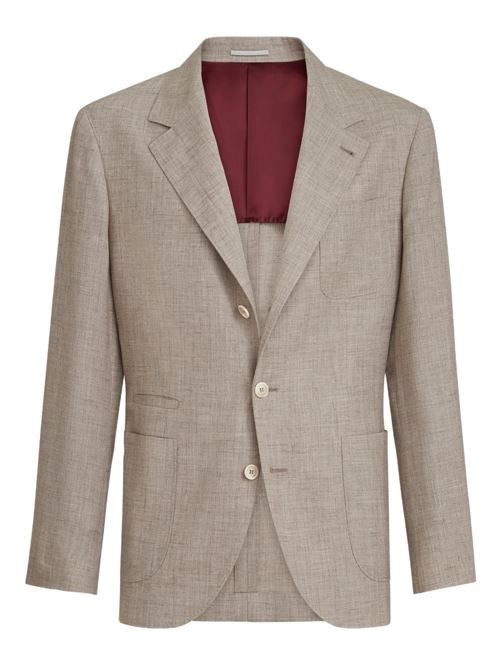 BRUNELLO CUCINELLI リネン&シルク シングルジャケット 送料無料