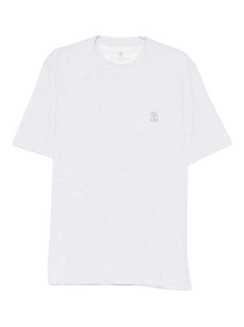 BRUNELLO CUCINELLI ロゴ コットン Tシャツ 送料無料