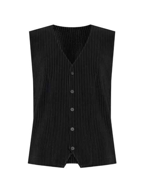 HOMME PLISSE' ISSEY MIYAKE プリーツ V ネック ベスト 送料無料