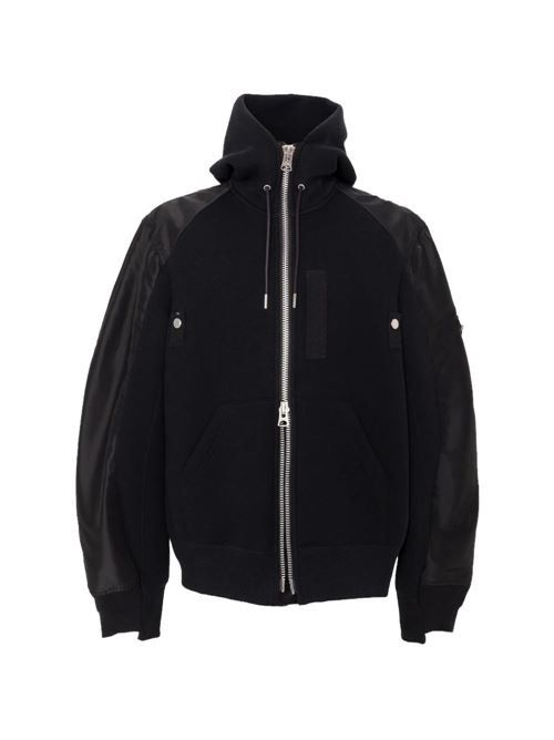 SACAI コットン＆ナイロン パーカー 送料無料