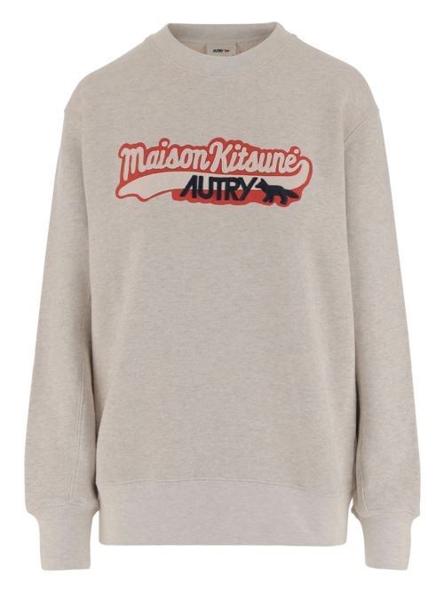 AUTRY X MAISON KITSUNE ロゴコットンスウェットシャツ 送料無料