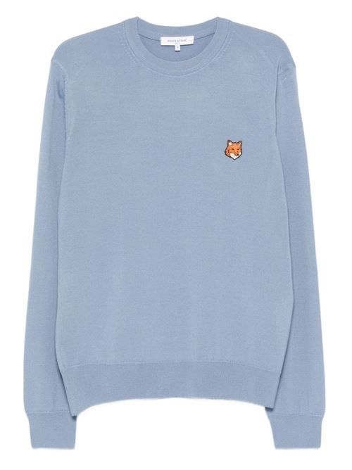 MAISON KITSUNE' FOX HEAD WOOL CREWNECK JUMPER 送料無料