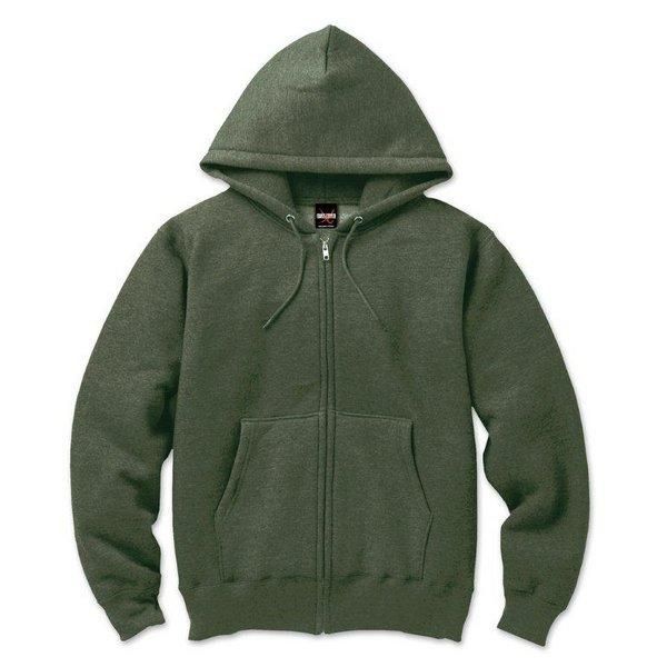 ds-裏起毛 フルジップ パーカー Sサイズ カーキ 12.5oz ヘビーウェイト 綿混 コットン混 保温力抜群 男女兼用 6,892円