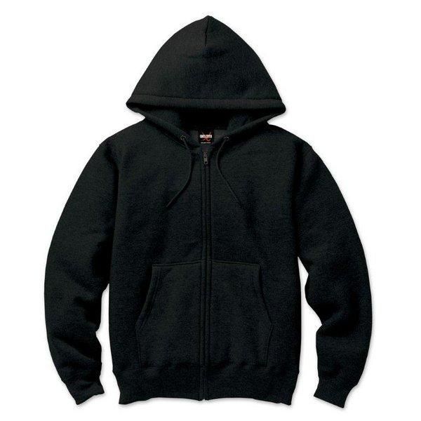 ds-裏起毛 フルジップ パーカー XLサイズ ブラック 12.5oz ヘビーウェイト 綿混 コットン混 保温力抜群 男女兼用 6,892円