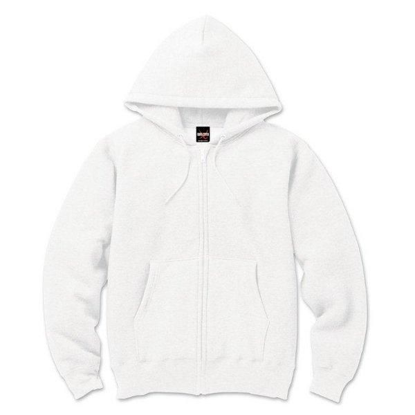 ds-裏起毛 フルジップ パーカー XXLサイズ ホワイト 12.5oz ヘビーウェイト 綿混 コットン混 保温力抜群 男女兼用 7,071円