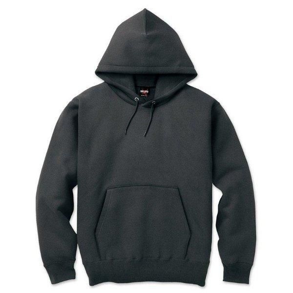 ds-裏起毛 プル パーカー XXXLサイズ チャコールグレー 12.5oz ヘビーウェイト 綿混 コットン混 保温力抜群 男女兼用 プルオーバー