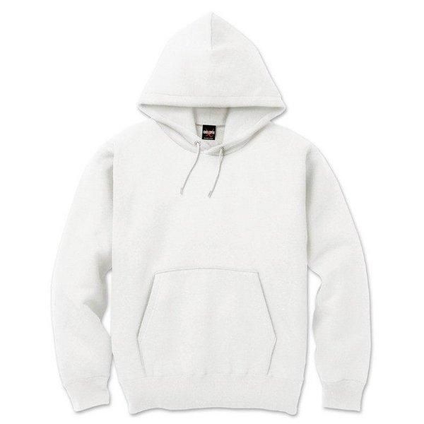ds-裏起毛 プル パーカー XXXLサイズ ホワイト 12.5oz ヘビーウェイト 綿混 コットン混 保温力抜群 男女兼用 プルオーバー