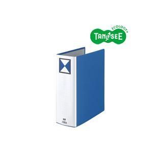 ds-（まとめ）TANOSEE 両開きパイプ式ファイル A4タテ 90mmとじ 青 30冊