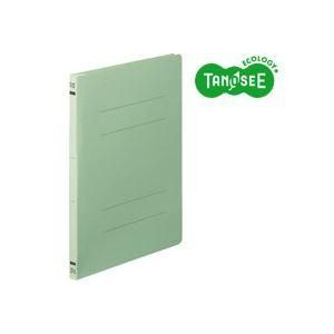 ds-（まとめ）TANOSEE フラットファイル バインダー 2穴 E A4タテ 150枚収容 グリーン 10冊入×20パック