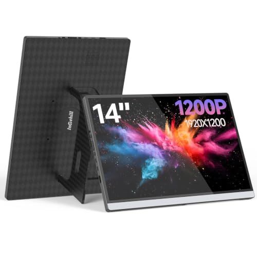 ☆新品☆Intehill モバイルモニター 14インチ 自立型 WUXGA 1200P 超薄・軽量 モバイルディスプレイ VESA ポータブルモニター IPS液晶パネル/黄金比16:10/画像比率調整可能/フルラミネーション強化ガラス/デュア 264e1115
