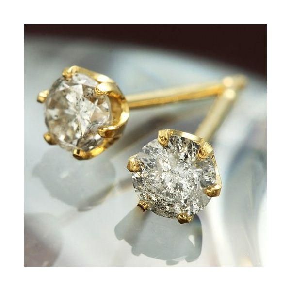 ds-K18イエローゴールド ダイヤモンドピアス0.3ct