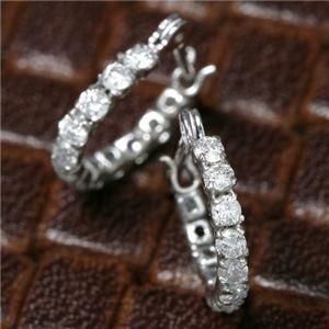 ds-K18WG フルエタニティダイヤモンドピアス 合計0.3CT
