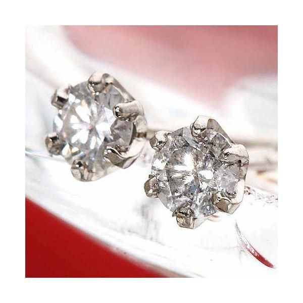 ds-K18WG ダイヤモンドピアス 0.2ct