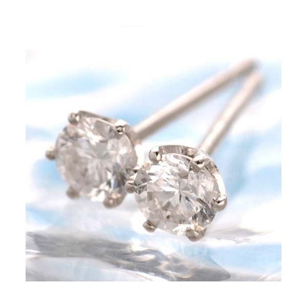 ds-Pt900 計0.2ct一粒ダイヤモンドピアス（プラチナ）24820