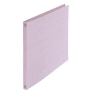 ds-(業務用5セット) プラス フラットファイル/紙バインダー 〔B4/2穴 10冊入り〕 ヨコ型 012N パープル(紫)