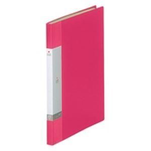 ds-(業務用20セット) LIHITLAB クリアブック/クリアファイル リクエスト 〔A4/タテ型〕 固定式 20ポケット G3201-3 赤