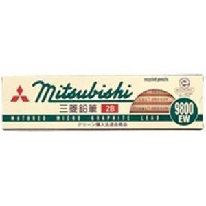 ds-（まとめ）三菱鉛筆 リサイクル鉛筆 K9800EW 2B 12本〔×10セット〕 6,016円