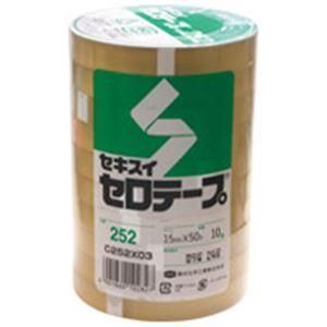 ds-（まとめ）セキスイ セロテープ 252 15mmx50m 10巻 〔×3セット〕 6,258円