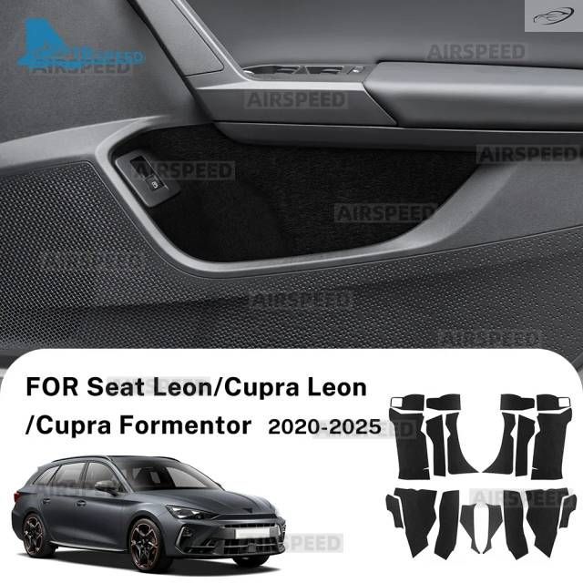Seat Leon MK4 Cupra Leon Cupra mentor 2020 - 23 2024 2025 Car Front Rear Doors Map Pocket Sticker Interior Trim