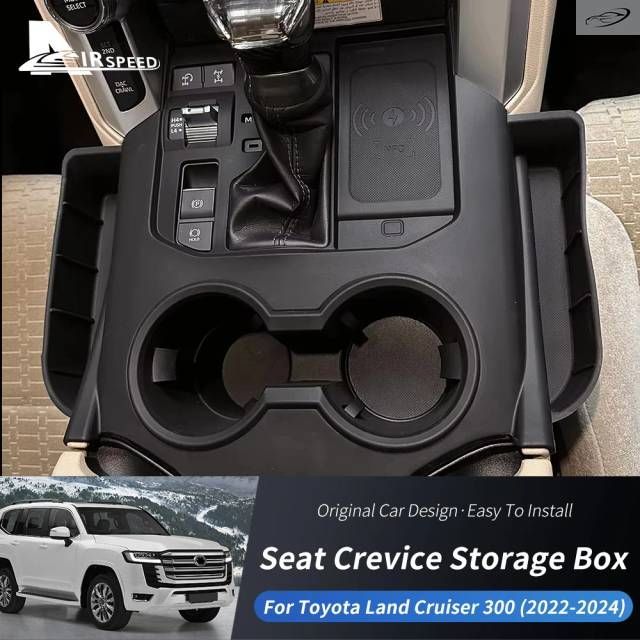 Car Interior Rubber Seat Crevice Storage Box Organizer Toyota Land Cruiser 300 LC300 2022 2023 2024