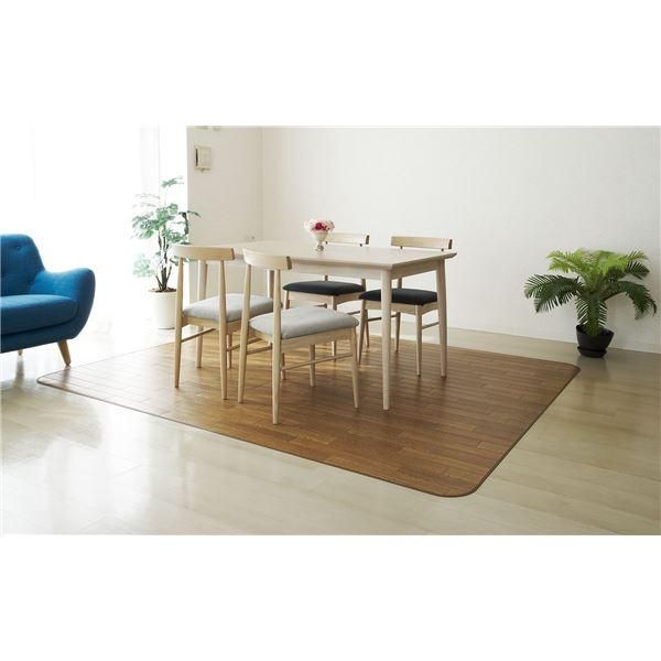 ds-アキレス クッションフロアラグマット ベージュ 200×200cm