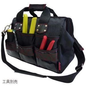 ds-電工ポケット WAIST GEAR 〔ボストンツールバッグ〕 ポケット付き レッド（赤） マーベル MTB-3B