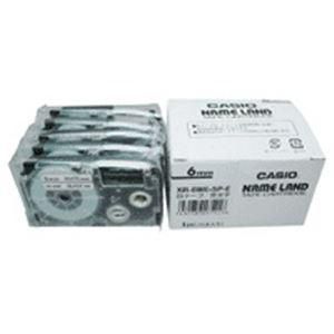 ds-カシオ計算機(CASIO) テープ XR-6WE-5P-E 白に黒文字 6mm 5個