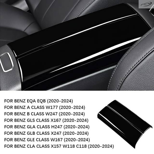 ABS Car Console Armrest Cover Mercedes Benz A B CLA GLB GLA Class W177 W247 C118 W118 X247 H24 EQA EQB 2020 2021 2022-2024