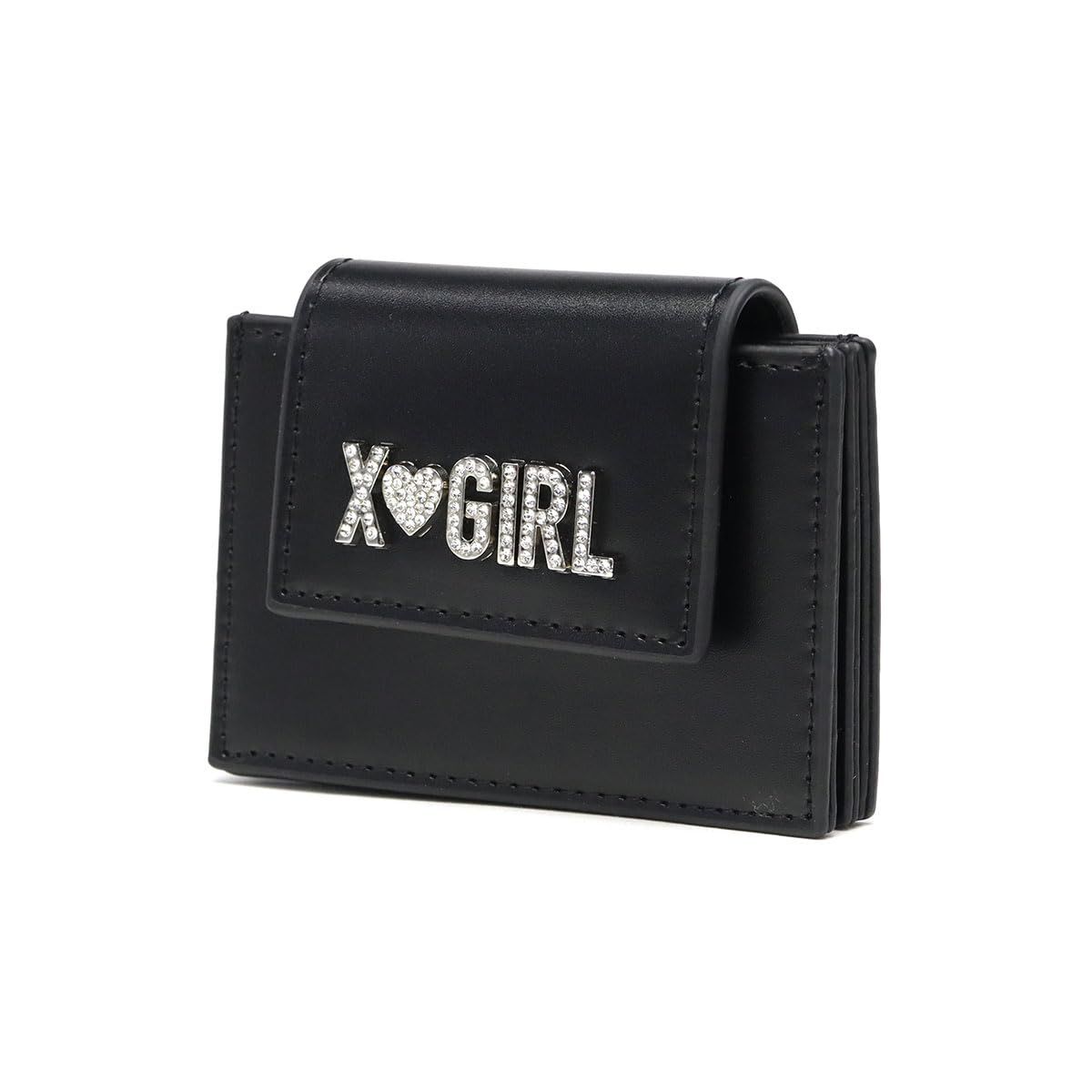 新品 ラインストーンラベルカードケース RHINESTONE LABEL CARD CASE 105252054012 BLACK ONE SIZE