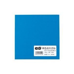 ds-（まとめ） TANOSEE 単色おりがみ あお 1パック（20枚） 〔×60セット〕