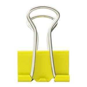 ds-（まとめ） TANOSEE ダブルクリップ 小 口幅19mm イエロー 1箱（10個） 〔×60セット〕