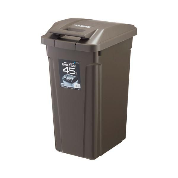 ds-（まとめ） アスベル SPハンドル付ダストボックス 45L ブラウン 1個 〔×2セット〕