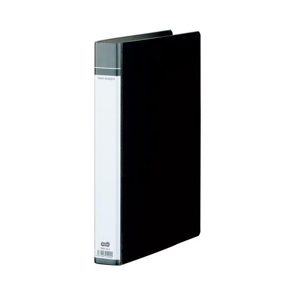 ds-（まとめ） TANOSEE 30穴バインダー（貼り表紙） A4タテ 100枚収容 背幅42mm 黒 1セット（10冊） 〔×2セット〕