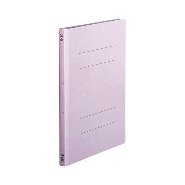 ds-（まとめ） TANOSEE フラットファイル（スタンダードカラー） A4タテ 150枚収容 背幅18mm 紫 1セット（100冊：10冊×10パック） 〔×2セット〕