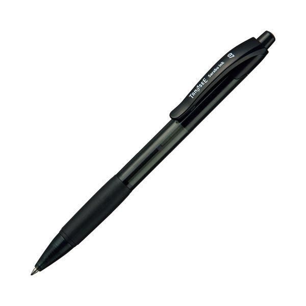 ds-（まとめ） TANOSEE ノック式油性ボールペン（なめらかインク） 0.7mm 黒 1セット（50本） 〔×2セット〕