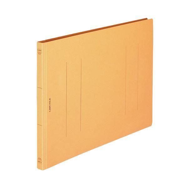ds-(まとめ) ライオン事務器 フラットファイル(環境) 樹脂押え具 B4ヨコ 150枚収容 背幅18mm 黄 A-507KB4E 1セット(10冊) 〔×5セット〕