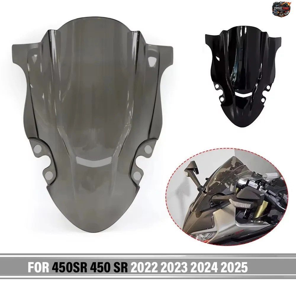 450SR 2022 - 2025用 オートバイ用フロントウインドシールド ウインドスクリーンカバー プラスチック製ウインドシールドディフレクター レ
