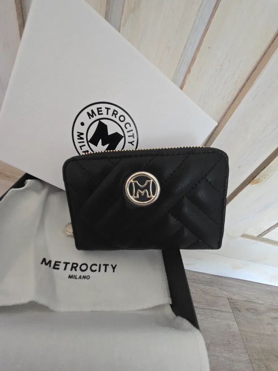 (新品)METROCITY カードウォレット ブラック キルティング