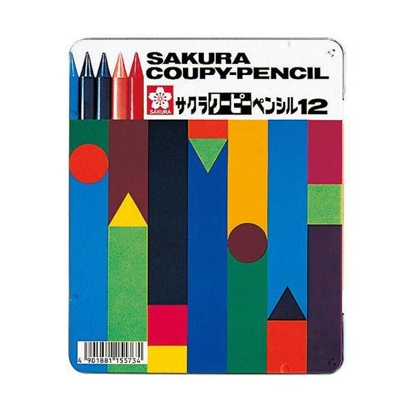 ds-(まとめ) サクラクレパス クーピーペンシル 12色(各色1本) 缶入 FY12 1缶 〔×10セット〕 10,777円