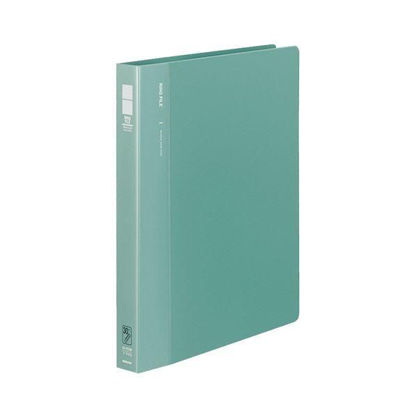 ds-(まとめ) コクヨ リングファイル 発泡PP表紙 A4タテ 30穴 170枚収容 背幅33mm 緑 フ-F470G 1冊 〔×5セット〕
