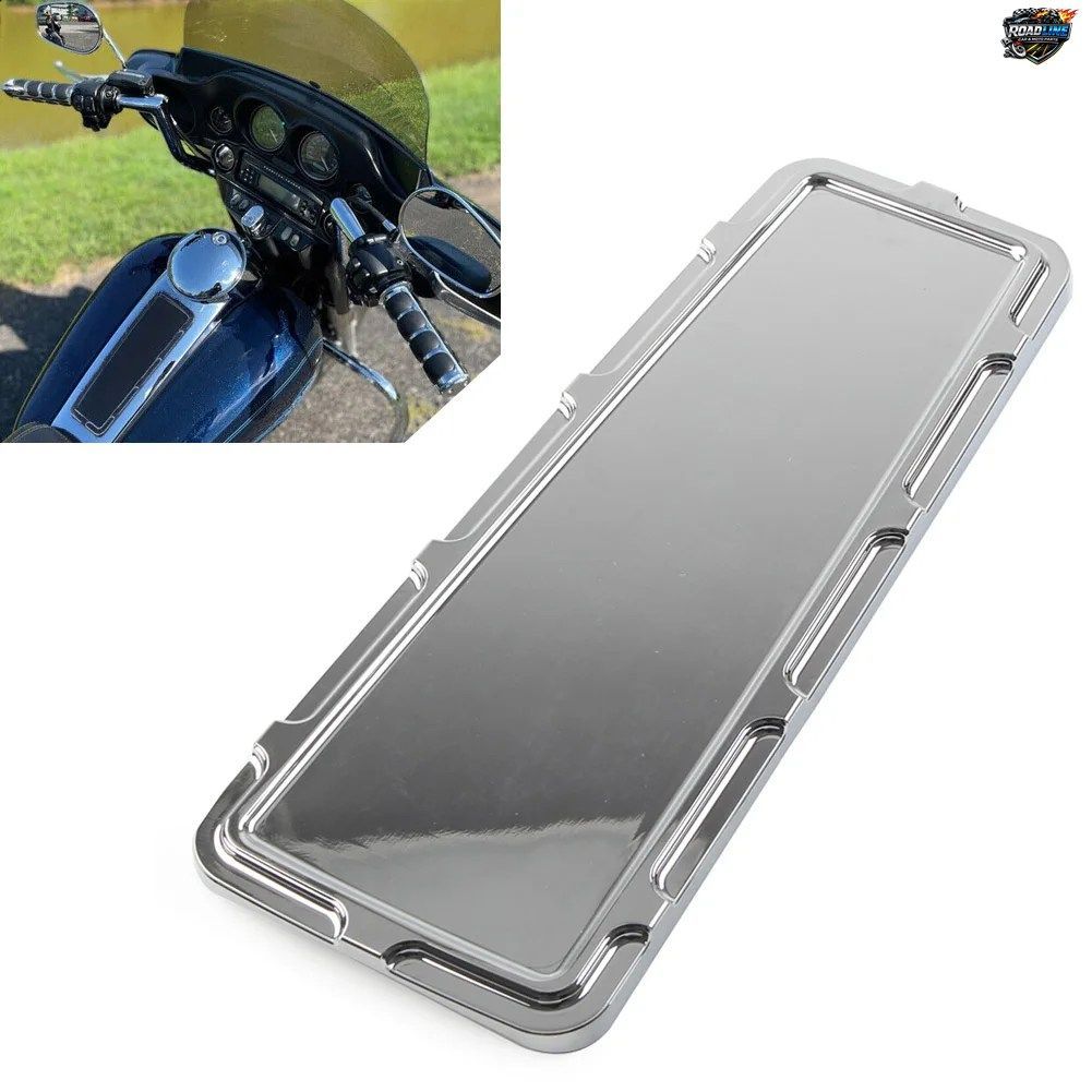 ハーレー エレクトラグライド FLHT FLHTC FLTR 2008-2016 用クロームアルミニウム製モーターサイクルダッシュインサートカバー