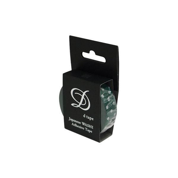 ds-(業務用セット) 和紙マスキングテープD tape／ドット／15MM／グリーン DT15-DOT-G〔×20セット〕 5,889円